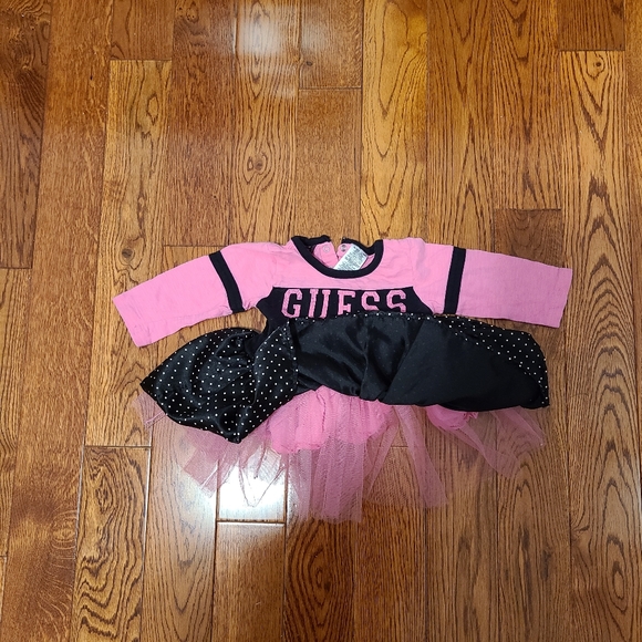 🌟5/$25 Guess Pink and Black Dress Size 12 months - Picture 3 of 4